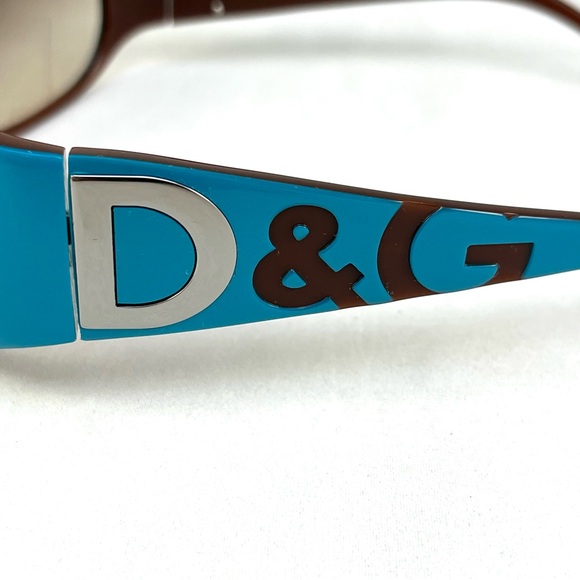 Dolce & Gabbana D&G 3008 595/13 Sunglasses Blue Brown Logo Gradient Lens 60mm main image 7